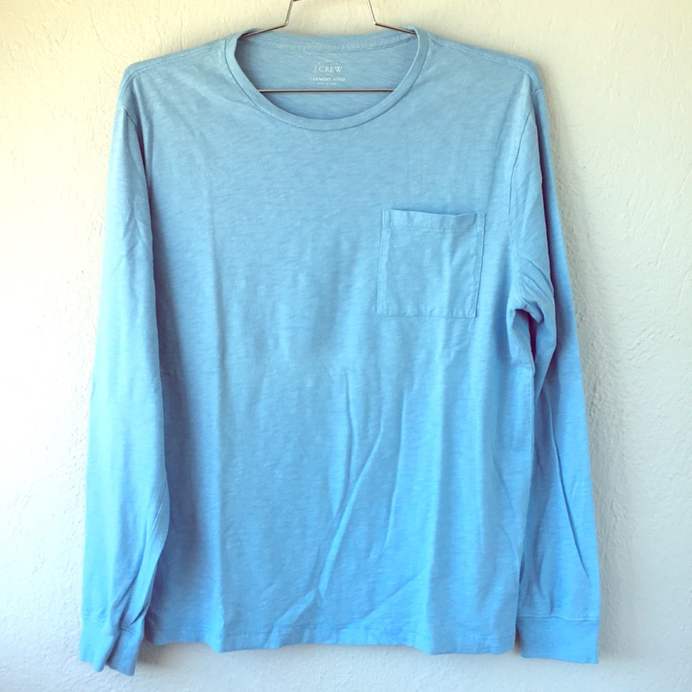 J Crew Factory Garment-Dyed LS T Sun Summer Beach